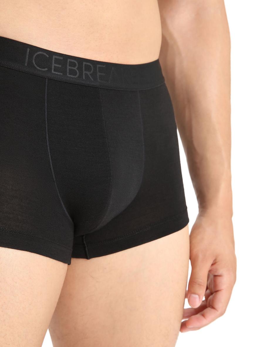 Icebreaker Cool-Lite™ Merino Anatomica Trunks Férfi Fehérnemű Fekete | HU 1290MQZA